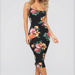 Fashion nova body moves floral midi dress